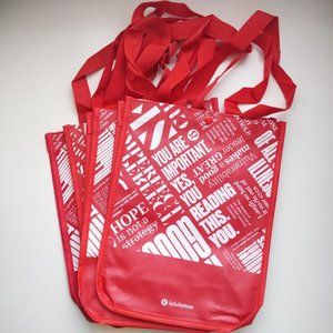 Lululemon Athletica Small Reusable Shopping Bags (x4)